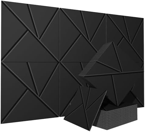 6 Pack Decorative Acoustic Wall Panels, 60 x 40 in Coverage by Temgcuam