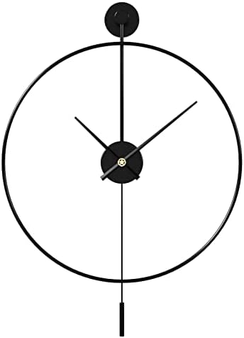 SHISEDECO Classical Large Modern Minimalist Pendulum Wall Clock 20" Black by SHISEDECO