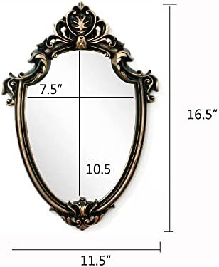 Eaoundm 16.5 x 11.5inch Mirror Shield Shape Plastic Frame - Image 5