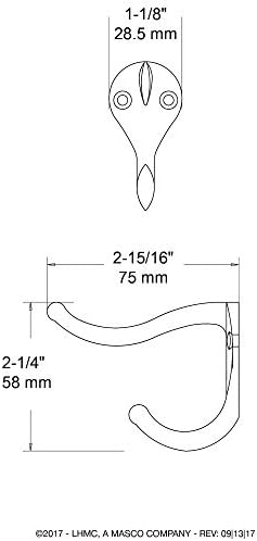 Franklin Brass Coat and Hat Hook Wall Hooks Single Pack, Satin Nickel, - Image 6