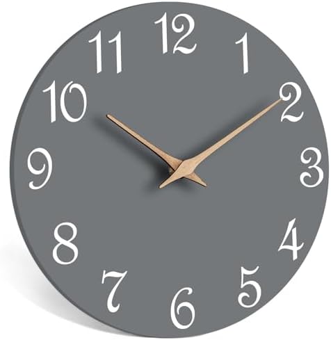 Mosewa Wall Clock Silent Non-Ticking Battery Operated Modern Simple 10" - Image 2