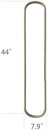 Long Skinny Mirror for Wall, Metal Frame - Image 3