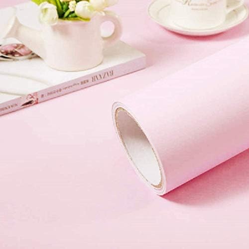 practicalWs Pink Self-Adhesive Wallpaper Film Stick Paper Easy to Apply by practicalWs