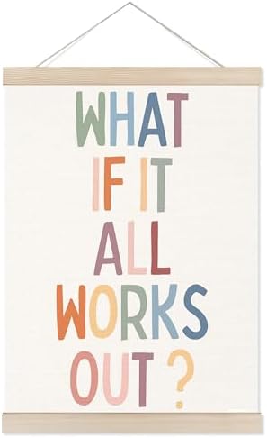Welshower Boho Inspirational Poster Hanger Frame, What If It All Works Out by Unknown