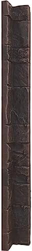 Universal Inside Corner for EverStone Faux Stone Siding Panels, Dark Tobacco - Image 2