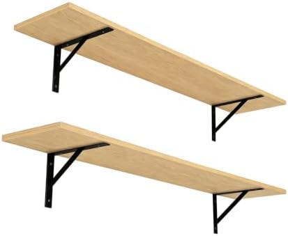 DINZI LVJ Long Wall Shelves, 47.3Inch Wooden Floating Shelves by DINZILVJ