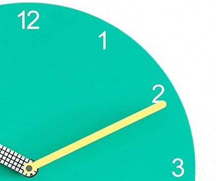 Stephanie Imports Modern Minimalist Teal & Yellow Wall Clock - Image 3