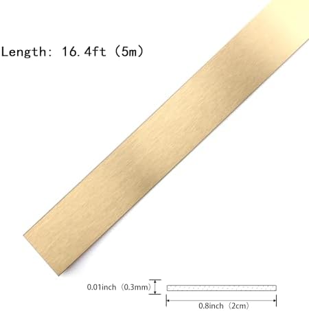 Gold Metalized Brushed Finish Molding Trim, Peel and Stick Strip - Image 2