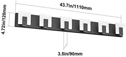 Aipsun 6 Lights Modern Black Vanity Light Up and Down Black LED Vanity Light - Image 7