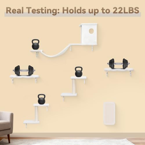 Meecal 6‑in‑1 Cat Wall Shelves, Wall Mounted Cat Furniture Set, Cat Shelves - Image 5
