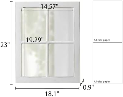 Rustic Window Mirrors for Wall Decor 18 X 23 Inch - Image 2