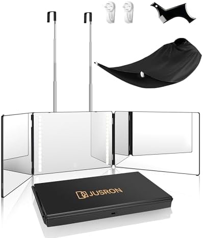 JUSRON 360 Viewing Angle Self Hair Cutting Mirror Shower Mirror by JUSRON