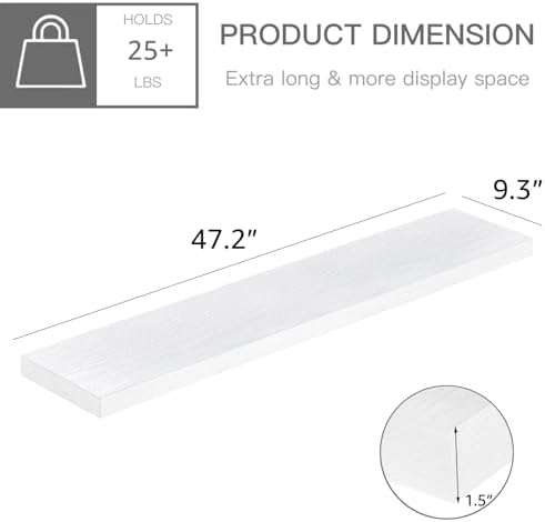 QEEIG Extra Long Floating Shelves - Image 3