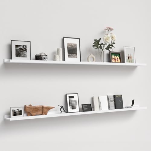 Boswillon Floating Shelves Set of 2, Long Wall Shelf by Boswillon