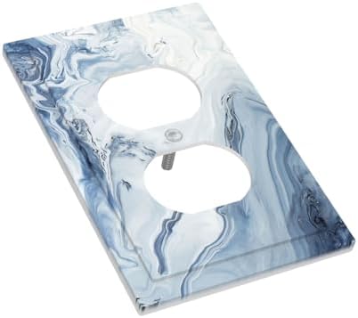 Outlet Covers Blue Marble Pattern 1 Gang Duplex Light Switch Cover Electrical - Image 3
