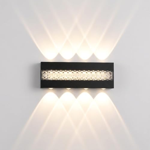 LED Wall Sconce Indoor, 3000K Warm White 8-Light Modern Wall Lamp, 10W 960lm by MODOAO