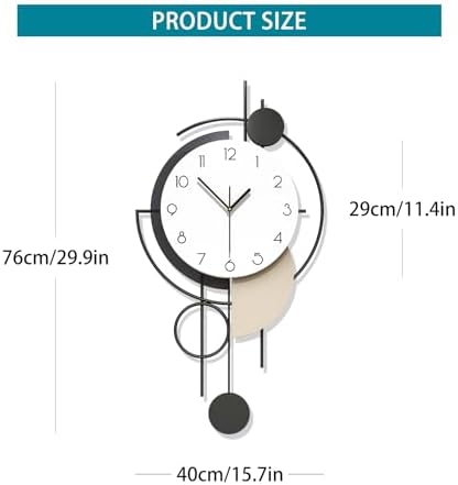 Large Modern Decorative Silent Wall Clock - Image 4