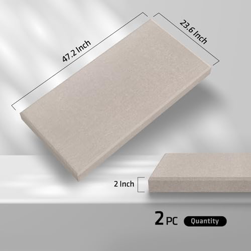 2 Pack Acoustic Panels 47.2"x23.6"x2" Soundproof Fiberglass Panels - Image 2