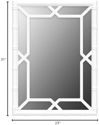 Bamboo-Look Solid Wood Window Pane Mirror 23" X 31" - Image 7
