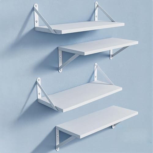 COCOYA Wall Shelves 7.3" Deep Solid Paulownia Wood by COCOYA