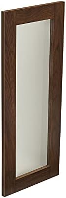 Household Essentials Rectangle Wall Mirror Décor, Mid‑Century Walnut Finish by HouseholdEssentials