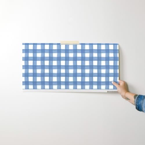 Spoonflower Blue Watercolor Peel and Stick Removable Wallpaper - Image 7