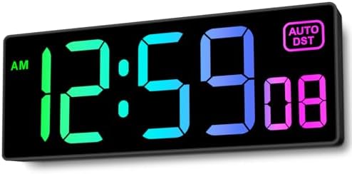 Soobest Large LED Digital Wall Clock 8 RGB Color Changing Display by Soobest