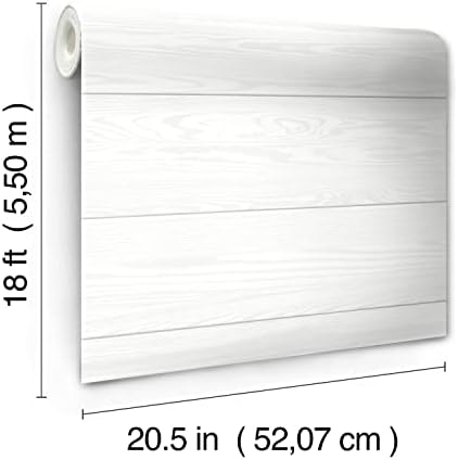 RoomMates White 3D Textured Shiplap Peel and Stick Wallpaper - Image 4