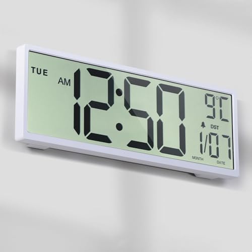 Digital Wall Clock Battery Operated, Large Number by ArtfulClocksBeautifulMoments
