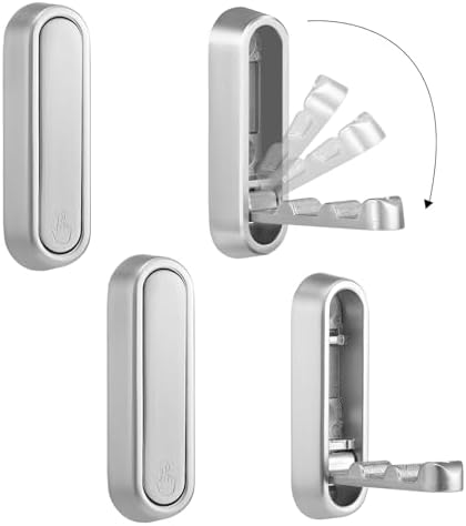 Foldable Wall Hook, 4 Pack, Screw Mounted, Heavy Duty Coat Hooks by Dntorx
