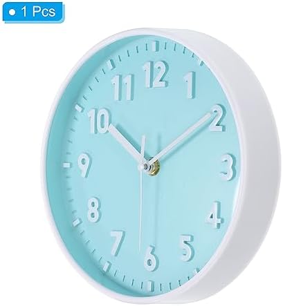 PATIKIL 8 Inch Wall Clock, 3D Number Quartz Battery Operated Silent Non-Ticking - Image 3