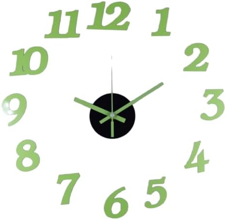 DIY Wall Clock, BatteryOperated, Frameless Clock, Fluorescence by OceeK