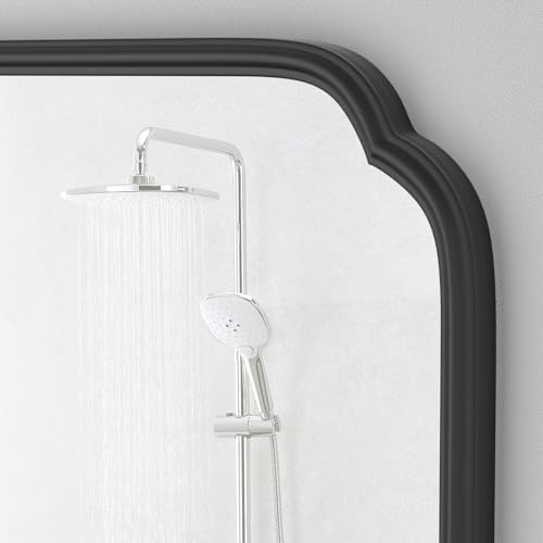 Ferytange 36 x 48 Inch Black Bathroom Vanity Mirror - Image 6
