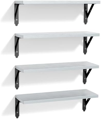ROMGUAR CRAFT Wood Wall Floating Shelves Set of 4 by ROMGUAR+CRAFT