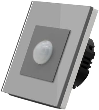 Human Motion Sensor PIR Push Button Glass Mechanical Wall Mounted Switches EU by Unknown
