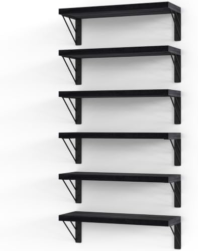 BAYKA Wall Mounted Black Floating Shelves by Bayka