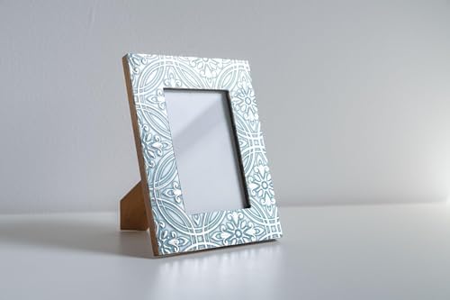 Main Street Peel and Stick Wallpaper Tiles, Teal Painted Silver - Image 4