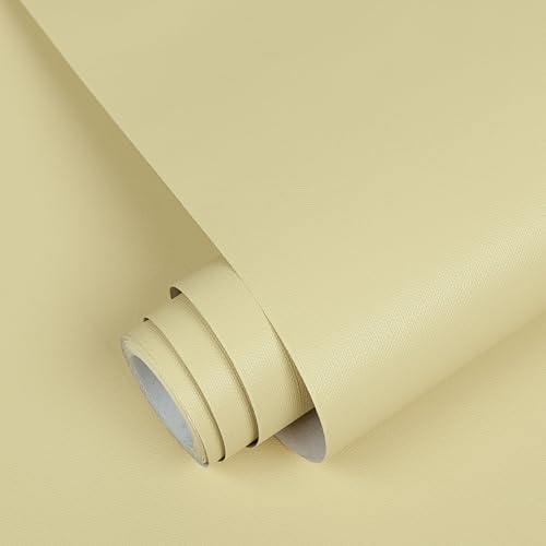 Yellow Peel and Stick Wallpaper Self-Adhesive Contact Paper Tear Resistant by Abyssaly