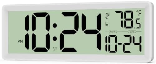 14" Large Digital Wall Clock Battery-Operated by DigitalClocks