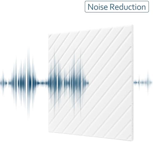 16-Pack Acoustic Wall Panels, 11.8" x 11.8" Peel and Stick PET Diagonal Slat - Image 4