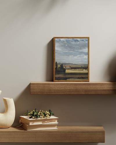 InSimSea Framed Canvas Wall Art, Vintage Landscape Painting, Rustic Nature - Image 2