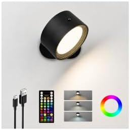 RGB Wall Sconces, Rechargeable Magnetic Lights by AMETHEUS