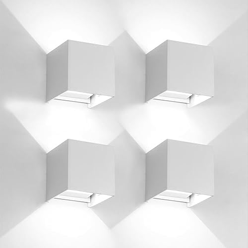 4 PCS LED 12W Outdoor Wall Lights Sconces Exterior/Interior Up and Down Lights by MilleLucciole