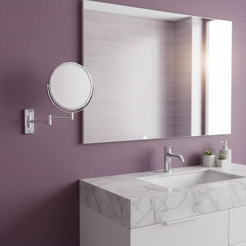 JERDON Wall-Mounted Makeup Mirror - Image 6