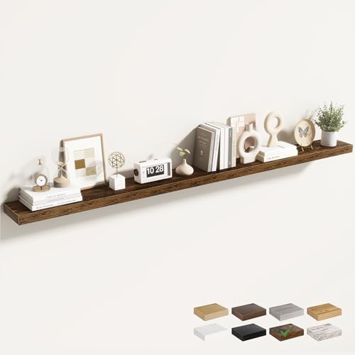 Acovy 72 Inch Floating Shelves for Wall 1 Pack, Wall Mounted Floating Shelf by Acovy