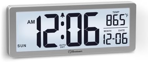 Soobest 8.5 Inch Digital Wall Clock Battery Operated, Compact Display by Soobest