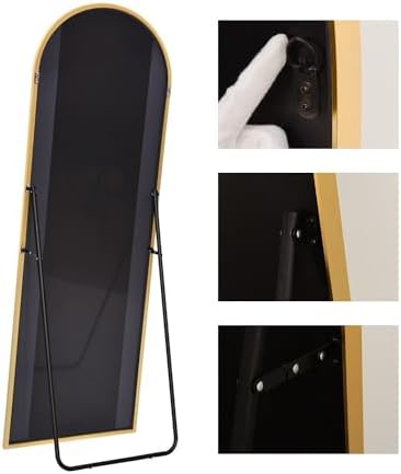 KOMCOTE Full Length Floor Mirror, 82x42 Inch Oversized Arched Standing Mirror - Image 6
