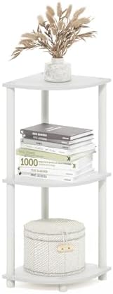 Furinno Turn-N-Tube Corner Shelf, 3-Tier Corner Bookshelf, Display Storage by Furinno-FitsYourSpaceFitsYourBudget