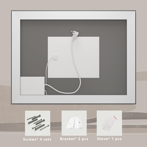 40x38 LED Lighted Bathroom Mirror - Image 5