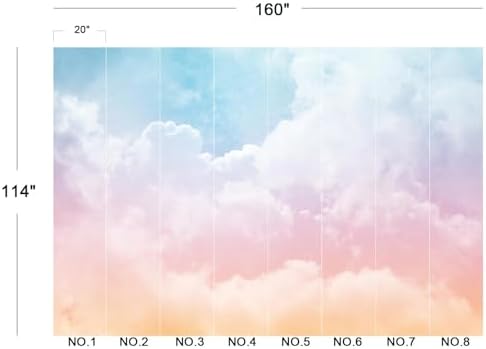Dreamy Pastel Pink Blue Cloud Sky Wallpaper Peel Stick - Image 3